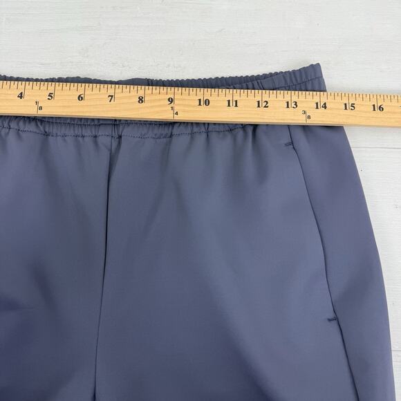 Theory Tapered Leg Pull On Pants Knit Tech Size 6 Gray Stretch Pockets Casual - Picture 12 of 16